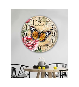 bilge Tasarım RETRO Duvar Saati 35 x 35 CM (Karışık)