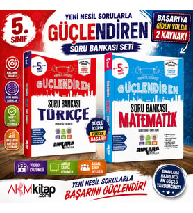 Ankara Yayıncılık 5.Sınıf Matematik ve Türkçe Güçlendiren Soru Bankası Seti 2 Kitap