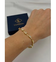 VIP Karışık Kesim Taş Detaylı 16+2 CM Ayarlanabilir Bileklik