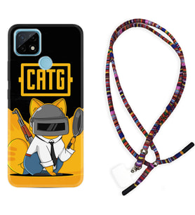 Realme C11 C21 C21Y C25Y C11 2021 Kılıf Boyun Asklı Rasta Silikon Cat G 1677