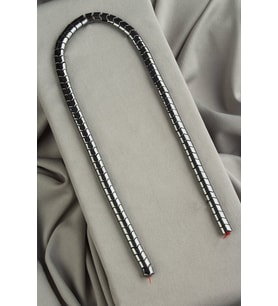 Hematit Doğal Taş Füme Balık Sırtı Kesim 5x7mm Dizi