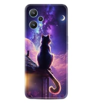 Realme 9 Pro Kılıf Boutique Baskılı Resimli Damdaki Kedi Pcode -091