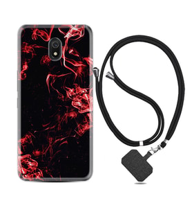 Xiaomi Redmi 8A 8 Pro 9C 9T 10C 11T Pro Kılıf Boyun Askılı Silikon Red Smoke 1745