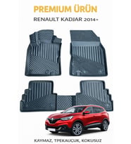 Reault Kadjar 2014+ ile Uyumlu 3D Oto Paspas Premium