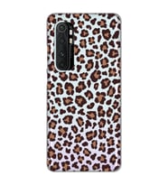 Xiaomi Mi Note 10 Lite Uyumlu Leopar Desenli Şeffaf Telefon Kılıfı