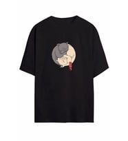 Yingyang Kedi Baskılı Tasarım Tshirt (STD)