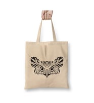 The Owl Baykuş Beyaz Bez Çanta Uzun Saplı Alışveriş Çantası Plaj Çantası