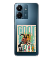 Xiaomi Redmi 13C Uyumlu Lionel Messi Desenli Şeffaf Telefon Kılıfı