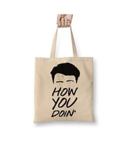 Friends Joey How You Doin Beyaz Bez Çanta Uzun Saplı Alışveriş Çantası Plaj Çantası