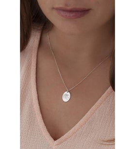 Doğum Çiçeği Kolye, Birth Flower Necklase (Haziran - June) (Gümüş)