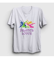 Presmono Unisex Beyaz Lover Hediye Pilates T-Shirt 511757tt