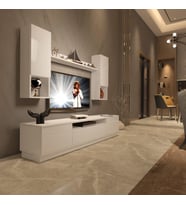 Decoraktiv Trendstyle 5DAS Slm Tv Ünitesi Tv Sehpası - Parlak Beyaz