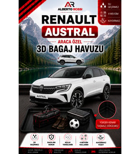 Renault Austral SUV 2023 - 2026 Araca Özel 3D Bagaj Havuzu