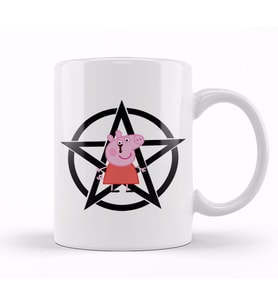 Peppa Cry Kupa Bardak Porselen