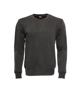 Koyu Yeşil Desensiz Bisiklet Yaka Sweatshirt - Wessi