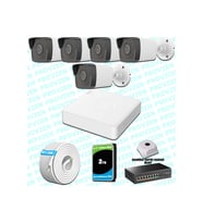 Provzen Hikvision 5 IP Kameralı 4MP 1440P Mikrofonlu Güvenlik Kamerası