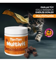 Multivitamin Kedi Köpek Tüy ve Bağışıklık Destekli Günlük Bakım Tableti