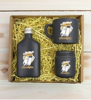 BK Gift Kişiye Özel İsimli DTF Best Friend Temalı Antrasit Kahve Fincanı & Kolonya & Mum Hediye Seti-4, Arkadaşa Hediye, Doğum Günü Hediyesi