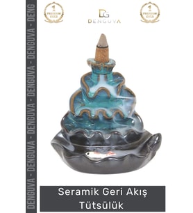 #Tütsülük İthal Seramik Dekoratif Geri Akışlı Tütsülük Estetik Hediyelik Oda Kokusu Biblo 10*11 Cm