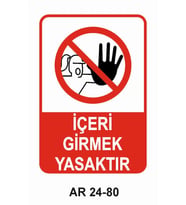 İŞ GÜVENLİĞİ UYARI LEVHASI 1 ADET PVC 21 X 29CM