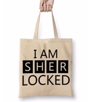 I Am Sher Locked Sherlock Holmes Gun Bez Çanta Uzun Saplı