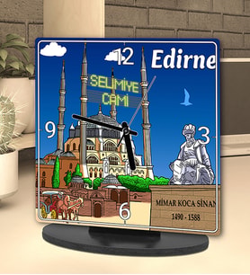 Edirne Tasarımlı Masa Saati