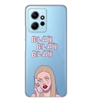 Redmi Note 12 4G Uyumlu Blah Blah Blah Mean Girls Desenli Şeffaf Telefon Kılıfı