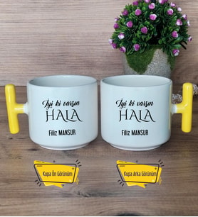 İyi Ki Varsın Hala Kupa Bardak T Sarı Kulplu Halaya Doğum Günü Hediyesi