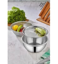 Cooker CKR3490 Çelik Rendeli Süzgeçli Karıştırma Kabı 24 Cm