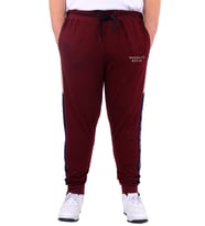 Mode XL Büyük Beden Erkek Eşofman Altı İnterlok Garnili BROOKLYN 24517 Mürdüm