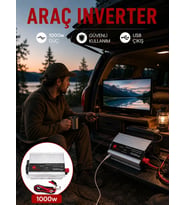 1000w Araç İnverter Aküden Elektrik Üreten Taşınabilir Güç Dönüştürücü
