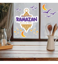 Kişiye Özel Hoşgeldin Ramazan Cam - Duvar Sticker Seti HK2551 (Çok Renkli)