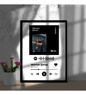 Spotify Karekodlu Çerçeveli Portre – Hikayenize Özel Şarkı ile