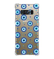 PrintiFy Samsung Galaxy Note 8 Uyumlu Nazar Boncuğu 1 Baskılı Şeffaf Köşe Korumalı Antişok Kılıf