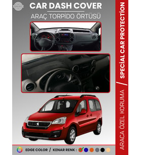 PEUGEOT PARTNER TEPEE (2008-2018) KAPAKLI Torpido Örtüsü Ön Göğüs Koruma Tam Uyum