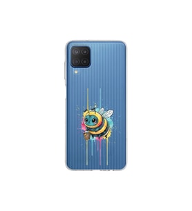 Samsung Galaxy M12 ile uyumlu Splash arı tasarımlı şeffaf silikon kılıf