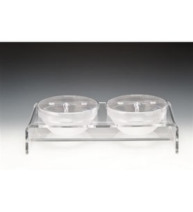 2'Lİ 23 CM POLYCARBONAT KASELİ,KALIN TEŞHİR STANDI