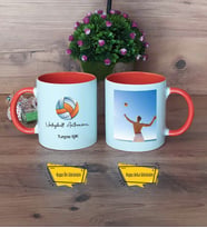 Voleybol Antrenörü Kupa Bardak Turuncu Fotoğraflı
