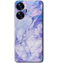 Realme C55 Kılıf HD Desen Baskılı Kılıf - Spots Lilac