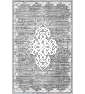 Eliana Home Baskılı, Yıkanabilir Kaymaz Taban Salon Halısı LNA0042-SD1088 100x150 cm (Gri)