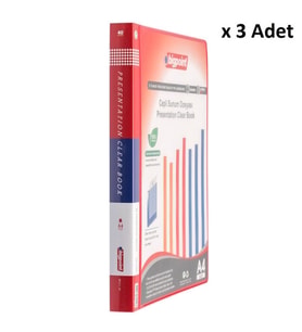 Bigpoint Sunum Dosyası Cepli 40'lı Kırmızı x 3 Adet