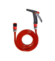 Plasyay Düz Sulama Yıkama Hortum Musluk Adaptörlü ve Yeni Tetik Uzun Başlıklı Set 2.5 Metre (Turuncu)