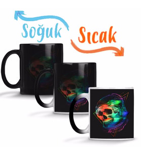 Skull Sihirli Kupa Bardak Porselen