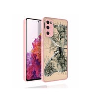 Samsung Galaxy S20 FE Uyumlu Kılıf Desenli Kamera Korumalı Parlak Zore Nora Kapak