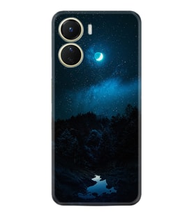 Vivo Y16 Kılıf Silikon Desen Özel Seri Gece 1633