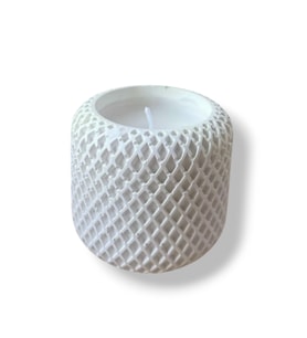 El Yapımı Dekoratif Soya Wax Mum - Kokulu (Beyaz)