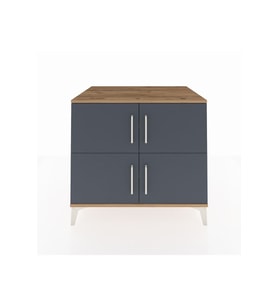 Kronos Şifonyer 3 Raflı 4 Kapaklı 88x59x80 Çam-Antrasit
