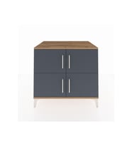 Kronos Şifonyer 3 Raflı 4 Kapaklı 88x59x80 Çam-Antrasit