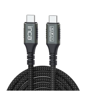 Inca Itct-40X Usb4 8k@60hz Thunderbolt 4/3 40 Gbps Pd240w Type-c To Type-c Kablo -1.0m