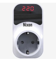 Nixon Premium Serisi 150/280V 16 Amper Ayarlanabilir Gerilim ve Voltaj Korumalı Dijital Ekranlı Priz (Beyaz)